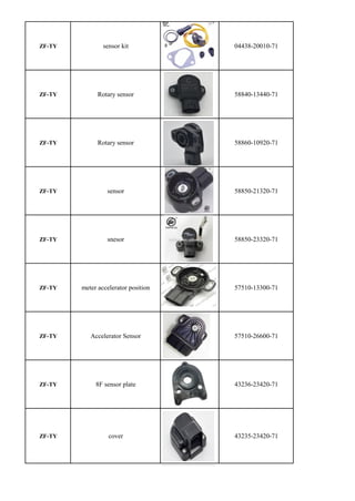 Toyota forklift spare parts factory zefeng 8618721729659 | PDF