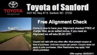 Toyota FREE Alignment Inspection NC | Toyota Dealer near Raleigh