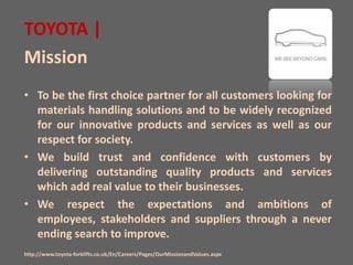 Toyota's Vision - Mission