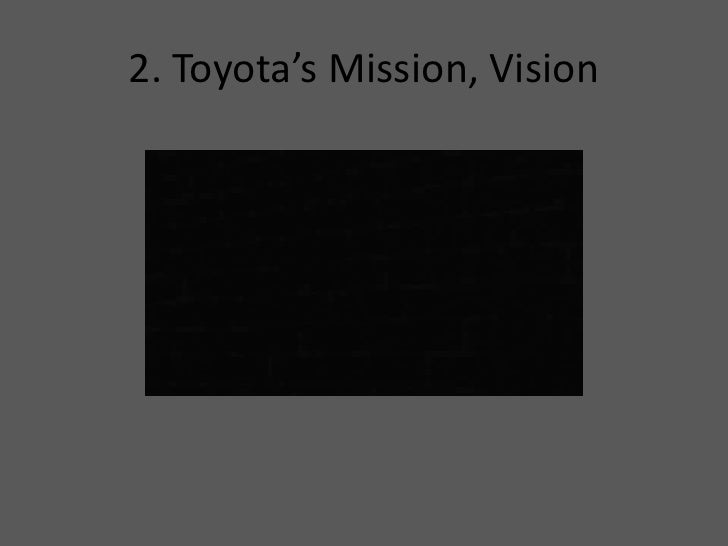 Toyota's Vision Mission