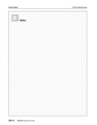 Hybrid Safety TOYOTA HYBRID SYSTEM
2W1-4 TOYOTA Technical Training
 