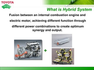 Toyota Hybrid (Toyota Prius) internal combustion engine and electric ...