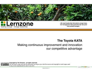 Toyota Kata - Making continuos improvement our competitive advantage.