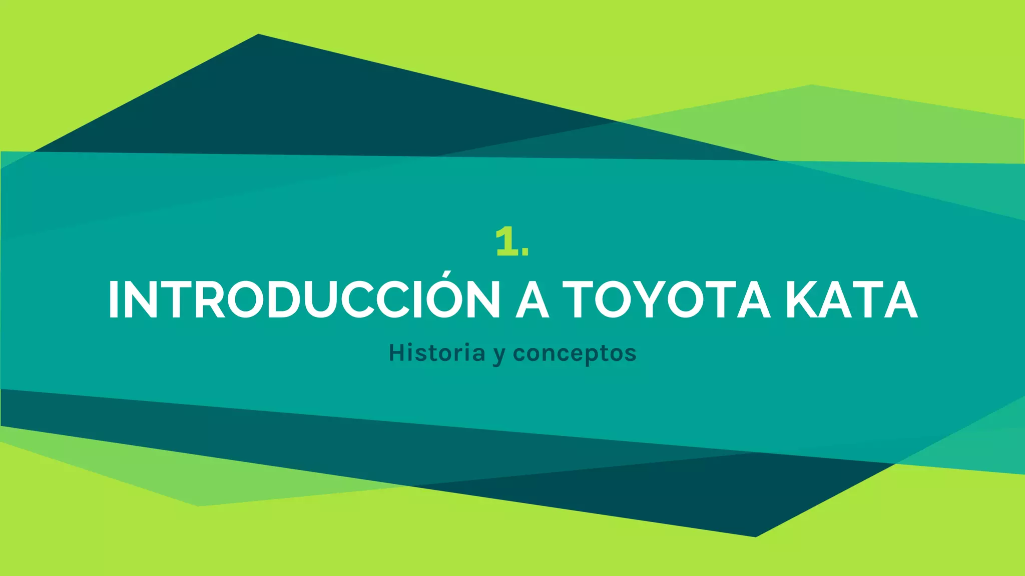 1.
INTRODUCCIÓN A TOYOTA KATA
Historia y conceptos
 