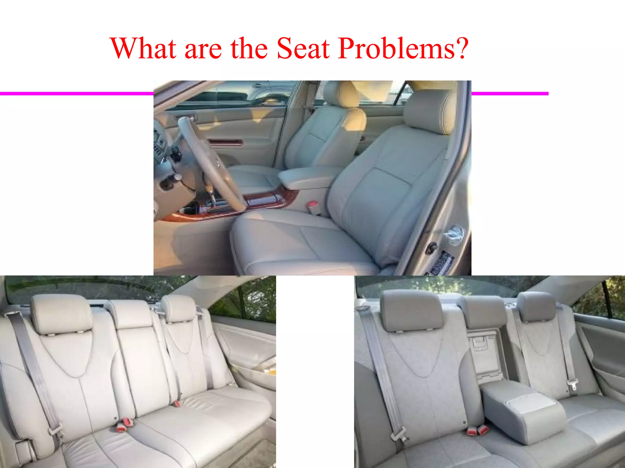 What are the Seat Problems? 