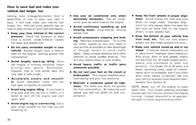 1986 TOYOTA PICKUP OWNERS MANUAL PDF visual data 4