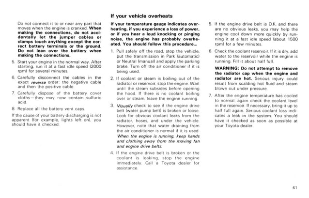 1988 TOYOTA PICKUP OWNERS MANUAL PDF visual data 3