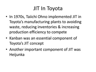 Job finishing within cycle timeKanbanToyota Production System