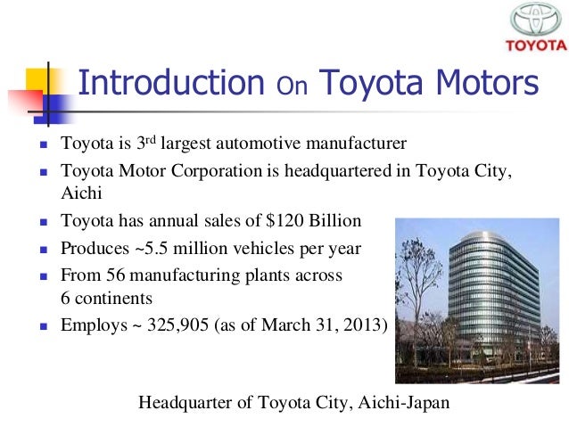 presentation of toyota company