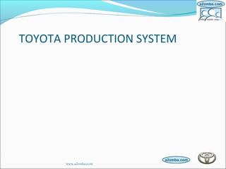 TOYOTA PRODUCTION SYSTEM
www.a2zmba.com
 