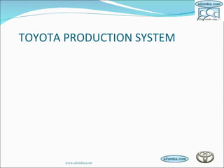 TOYOTA PRODUCTION SYSTEM www.a2zmba.com 