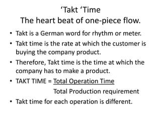 Takt System Toyota Production System | PPTX
