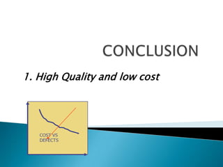 1. High Quality and low cost

 
