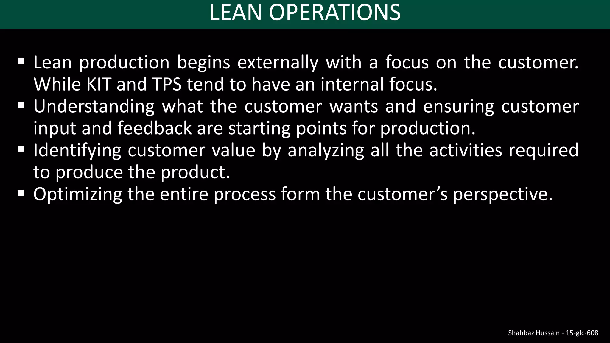 Toyota production system just in time lean operations ppt
