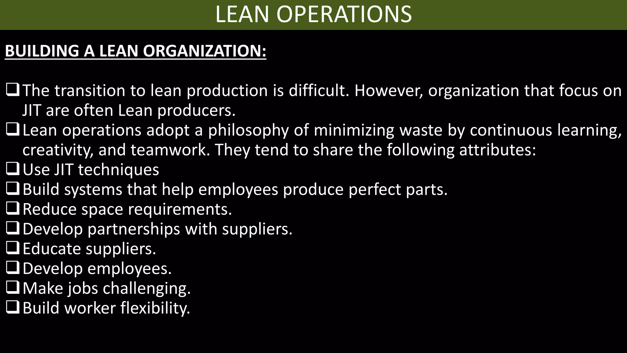 Toyota production system just in time lean operations ppt