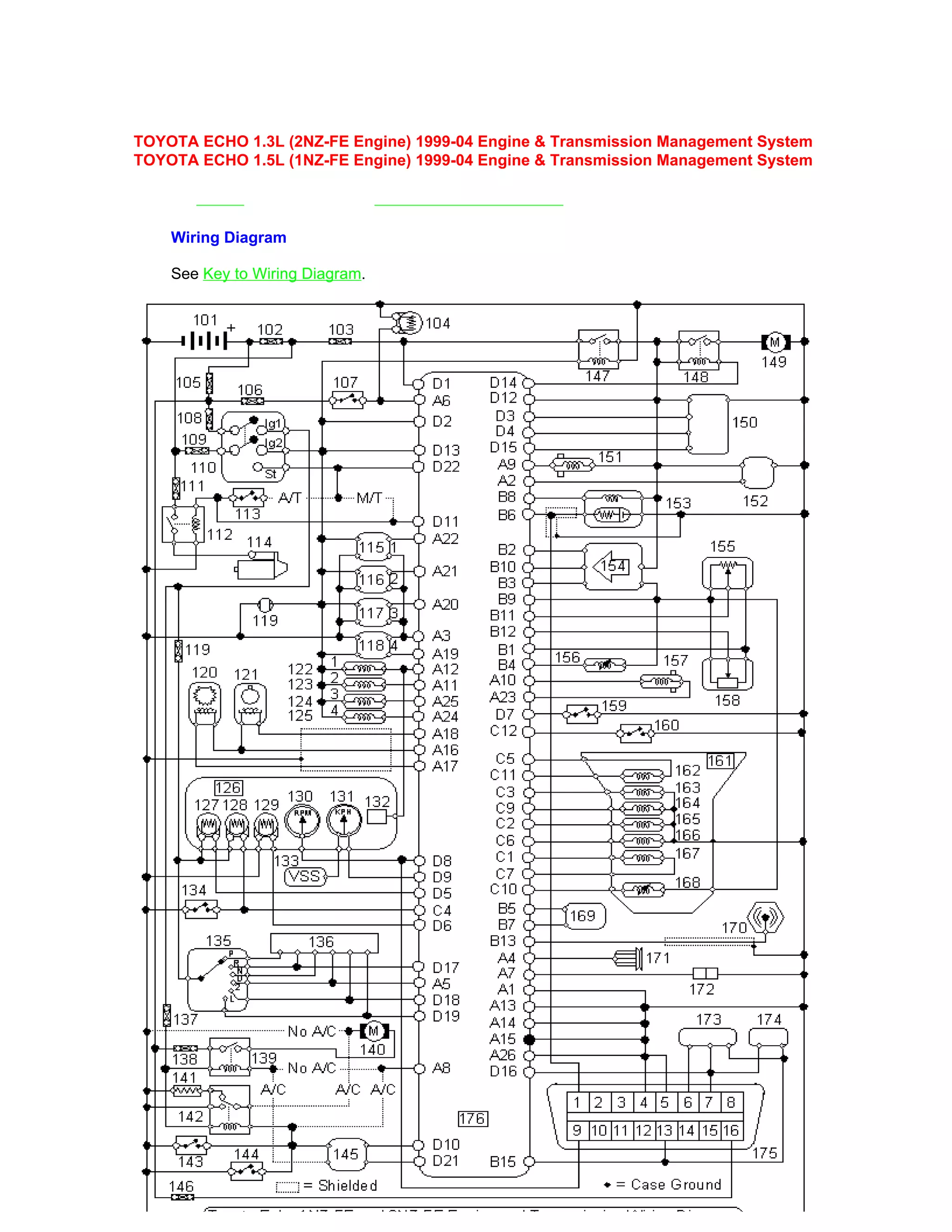 Toyota Yaris Wiring Diagram