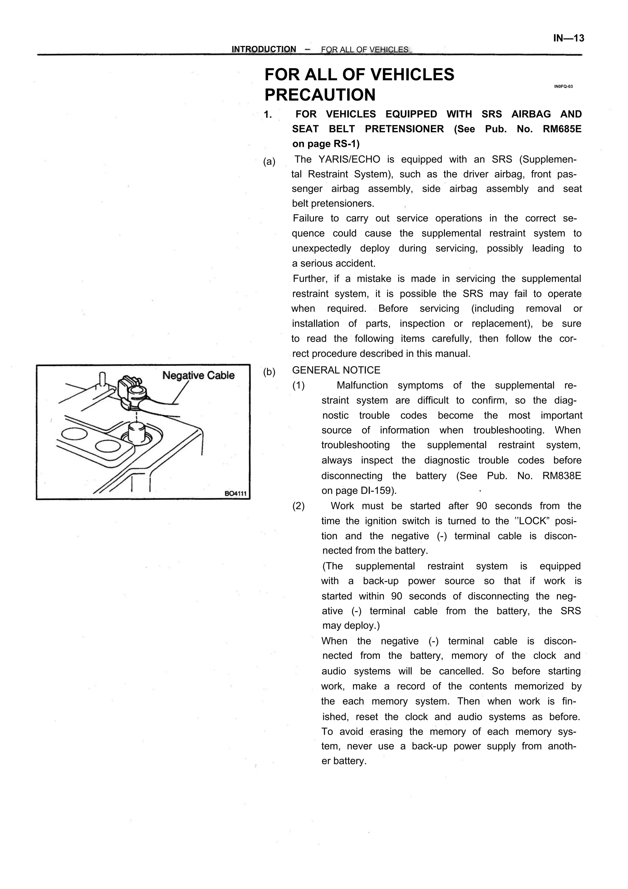 TOYOTA YARIS 2009 SERVICE MANUAL PDF visual data 2
