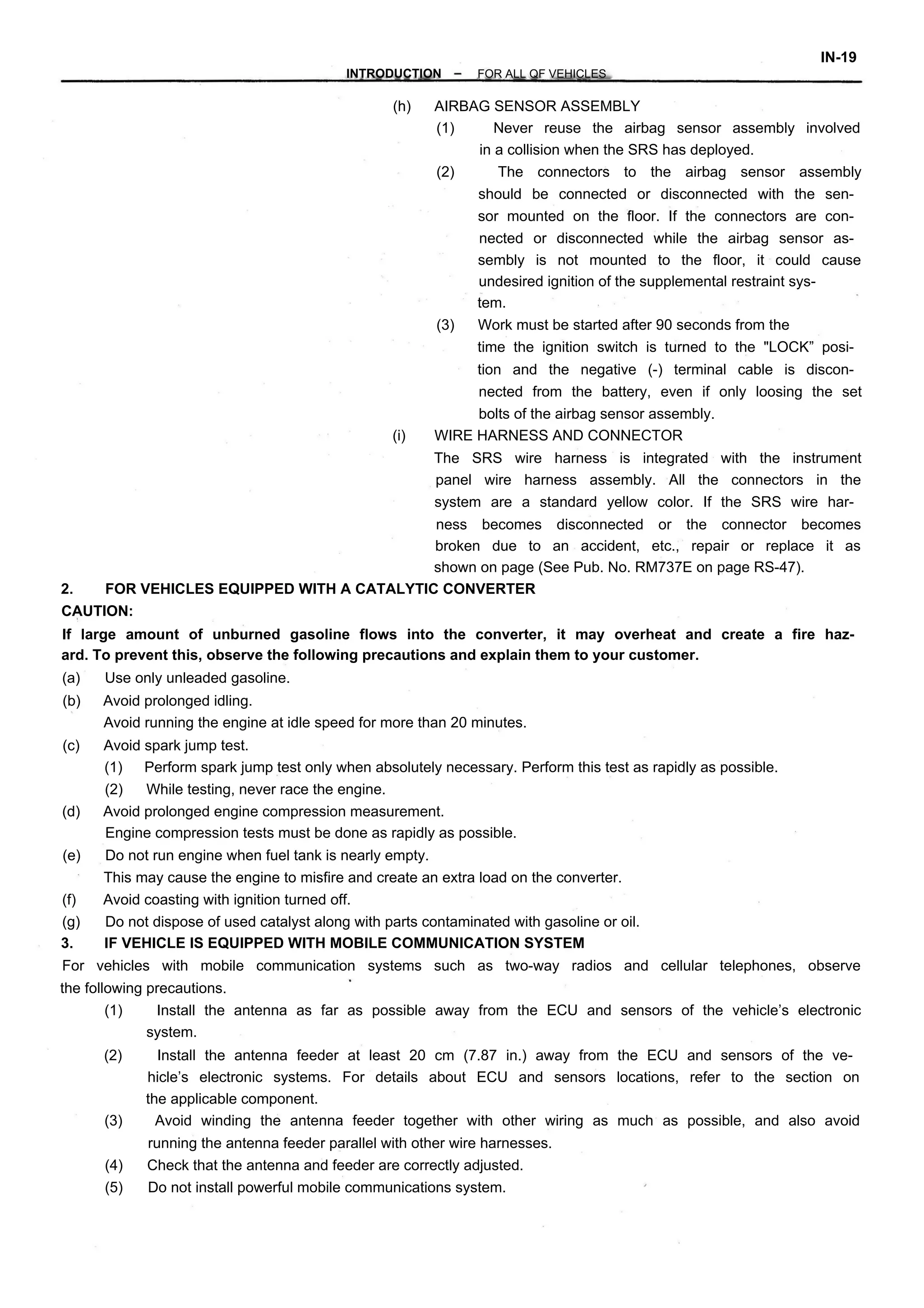 TOYOTA YARIS 2014 SERVICE MANUAL PDF visual data 8