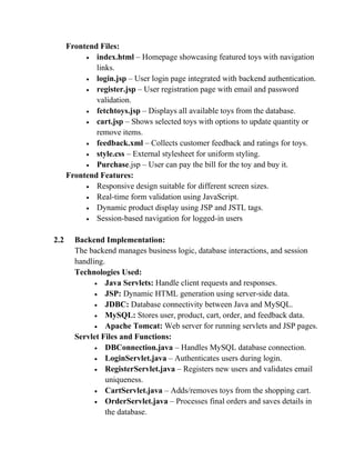 Comprehensive Toy Showroom E-Commerce Web Application Using JSP and ...