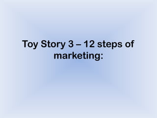 Toy Story 3 – 12 steps of marketing:  