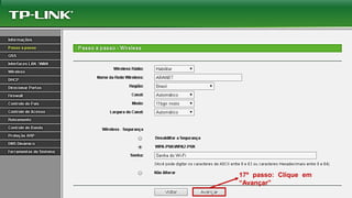 17º passo: Clique em
“Avançar”
 