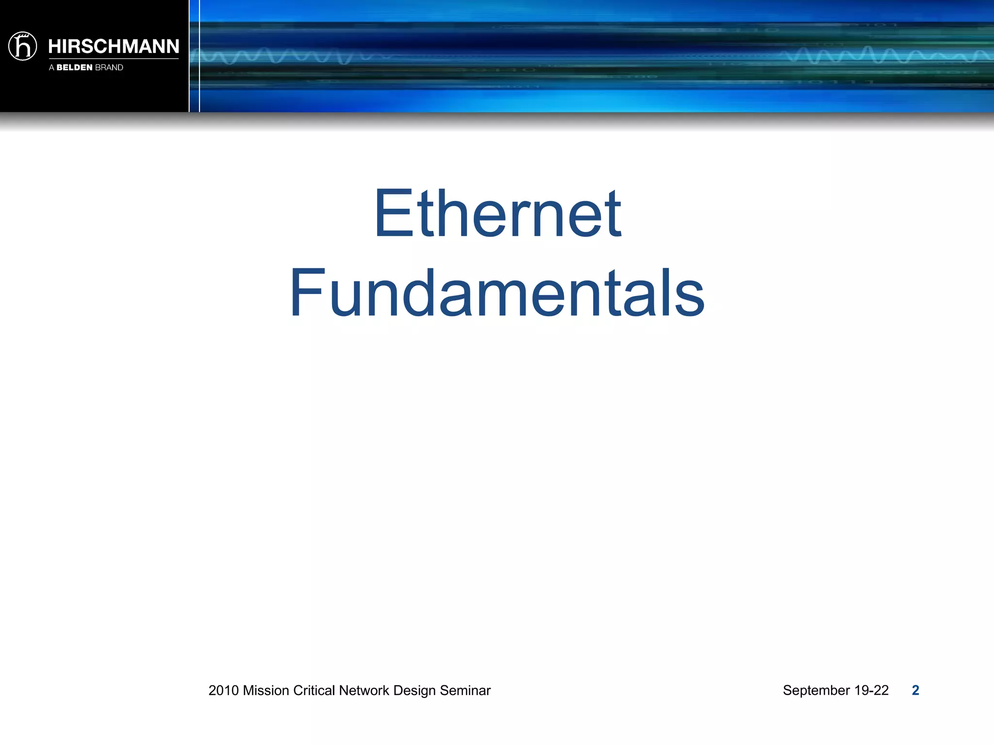 Ethernet Fundamentals 