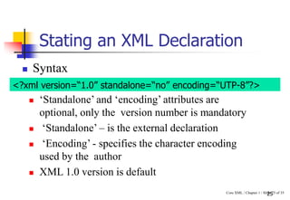 Version Number Syntax Introduction to XML | PPT
