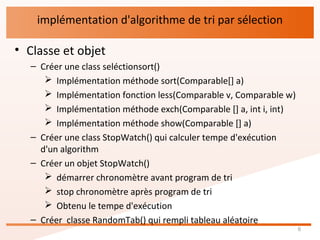 L’analyse et Expérimentation de algorithme du Tri par sélection | PPT