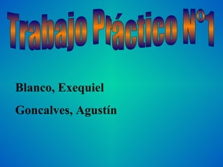 Trabajo Práctico N°1  Blanco,   Exequiel Goncalves, Agustín 