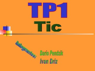 TP1 Tic Integrantes: Darío Pendzik Ivan Driz 
