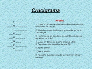 Crucigrama
 