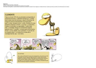 Ejercicio 8
Utilizar la reticula que esta a continuación
Escoja un texto de 9 puntos, El texto tiene que ocupar solo una unidad
Ahora elija tres fotografías , pruebe distintas composiciones cambiando el tamaño de las imágenes, la medida del texto, recuerde que tiene que ceñirse a las dimensiones de la retícula




    CLEMENTE
    Naceenelaño1973.Ensusprincipiosacompañabaal
    motormandetranvíaBartolo(aunqueseríamejor
    decirmotormandetramwayo,segúnClemente,de
    trangüei).Noeraexactamenteunpájaro,pero
    podíavolar.Aunquenoteníaalas,nibrazos.Enesas
    primerasaventuras.eltranvíasemovíacomoloco,
    volaba,seachicabaoseagrandaba.Ysobretodo
    habíanostalgia.DespuéselClemente(especie
    ignota)crecería,perderíaelpicoperonolasmañas.
    Seharíamásadulto,máscanchero-Ysólodevez
    encuandovolveríaavisitarloszócalosdela
    nostalgiabarrial,aquítanclaros.




                                       LASACEITUNAS

                                       QuécomeunClemente?Avecescosasrepugnantes,comomoscas,pordar
                                       unejemplo.Peroporlogeneraleligeunaopciónverde,sabrosa,hasta
                                       elegante:lasaceitunas.Aunque,desdeluego,lasaceitunasparaClementes
                                       nosoncomunes:hablan,escapan,resbalan,inclusosesuicidano,más
                                       parecidasaúnaloshumanos,amenazanconsuicidarse.Sencillamentepara
                                       evitarlamuerteporingestiónclementicia.
 