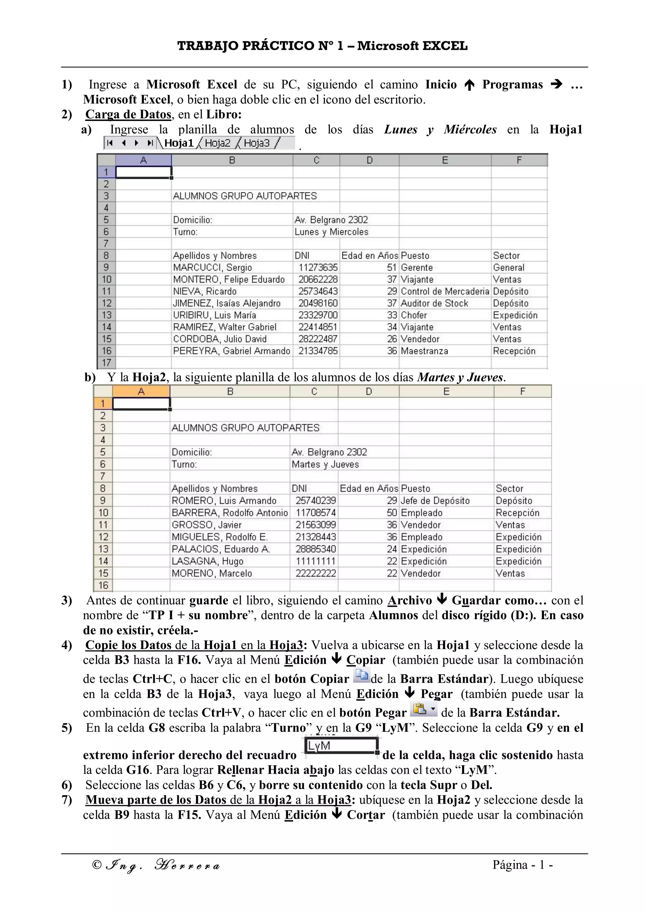 Tp 1 excel | PDF