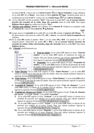Tp 1 excel | PDF