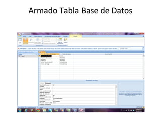 Armado Tabla Base de Datos