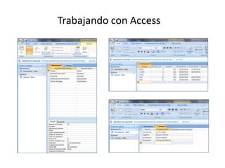 Trabajando con Access