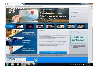 Falta de
puntuación.
 