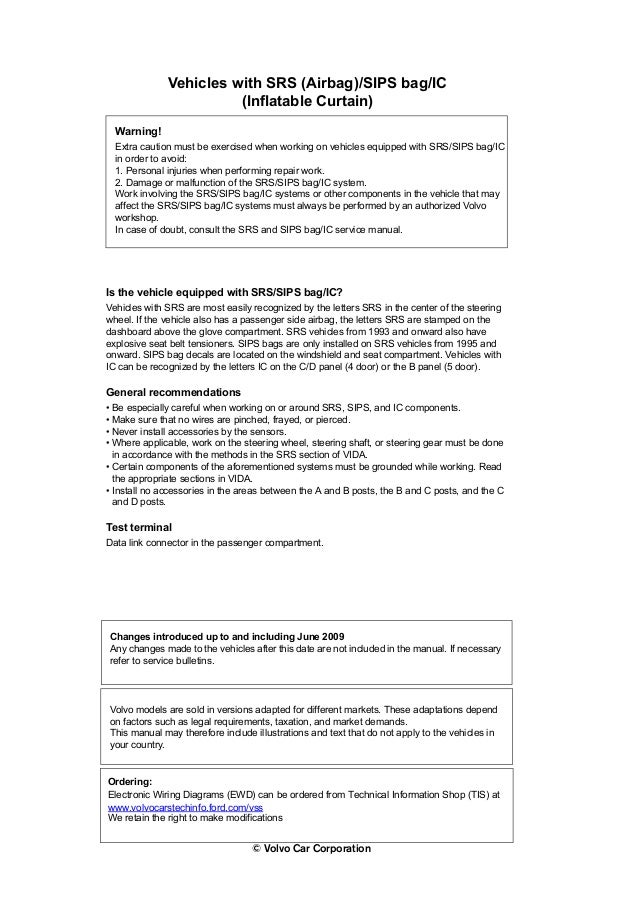 Tp39167202 2010 C30 S40 V50 C70 Supplement Wiring Diagram