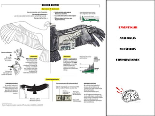 INVESTIGAR
ANALOGIAS
METÁFORAS
COMPARACIONES
 
