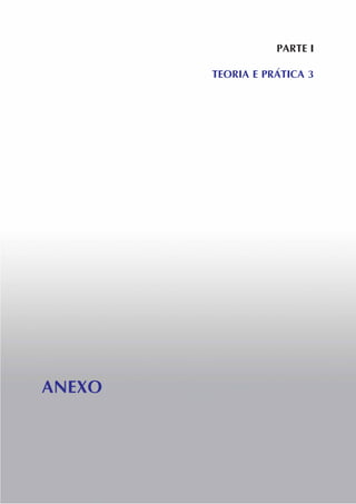 PARTE I
TEORIA E PRÁTICA 3
ANEXO
 