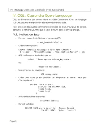 BigData_TP4 : Cassandra | PDF
