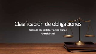 Clasificación de obligaciones
Realizado por Castellar Ramiro Manuel
UntrefVirtual
 