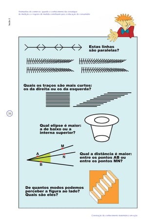 36
Construção do conhecimento matemático em ação
Artimanhas do comércio: quando o conhecimento das estratégias
de medição e o registro de medida contribuem para a educação do consumidor
Seção2
 