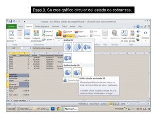 Paso 9. Se crea gráfico circular del estado de cobranzas.