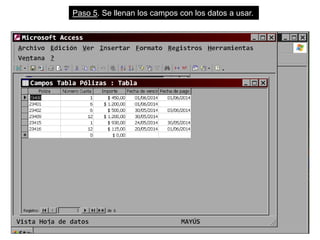 Paso 5. Se llenan los campos con los datos a usar.