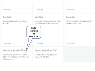 Falta
teléfono
de
contacto.
 