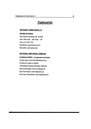 Programando em turbo pascal 7.0 | PDF