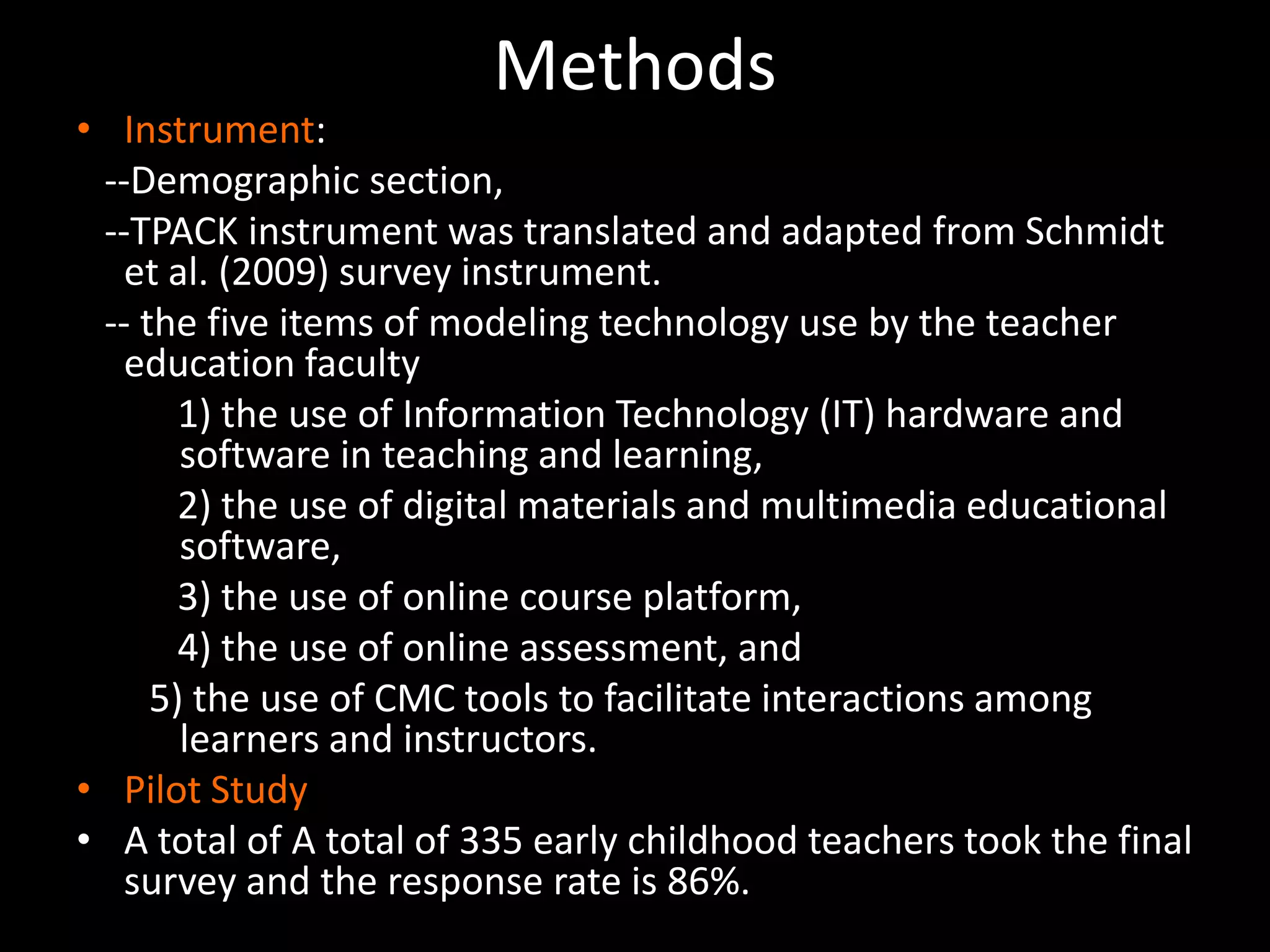 Technology Modeling Effects on In-service Early Childhood Teachers TPACKA Case in Taiwan