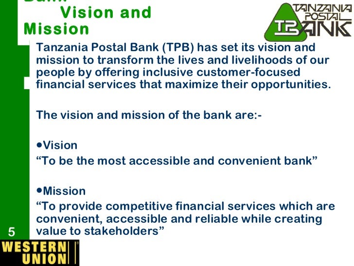 Tanzania Postal Bank Western Union Presentation Diaspora III London…