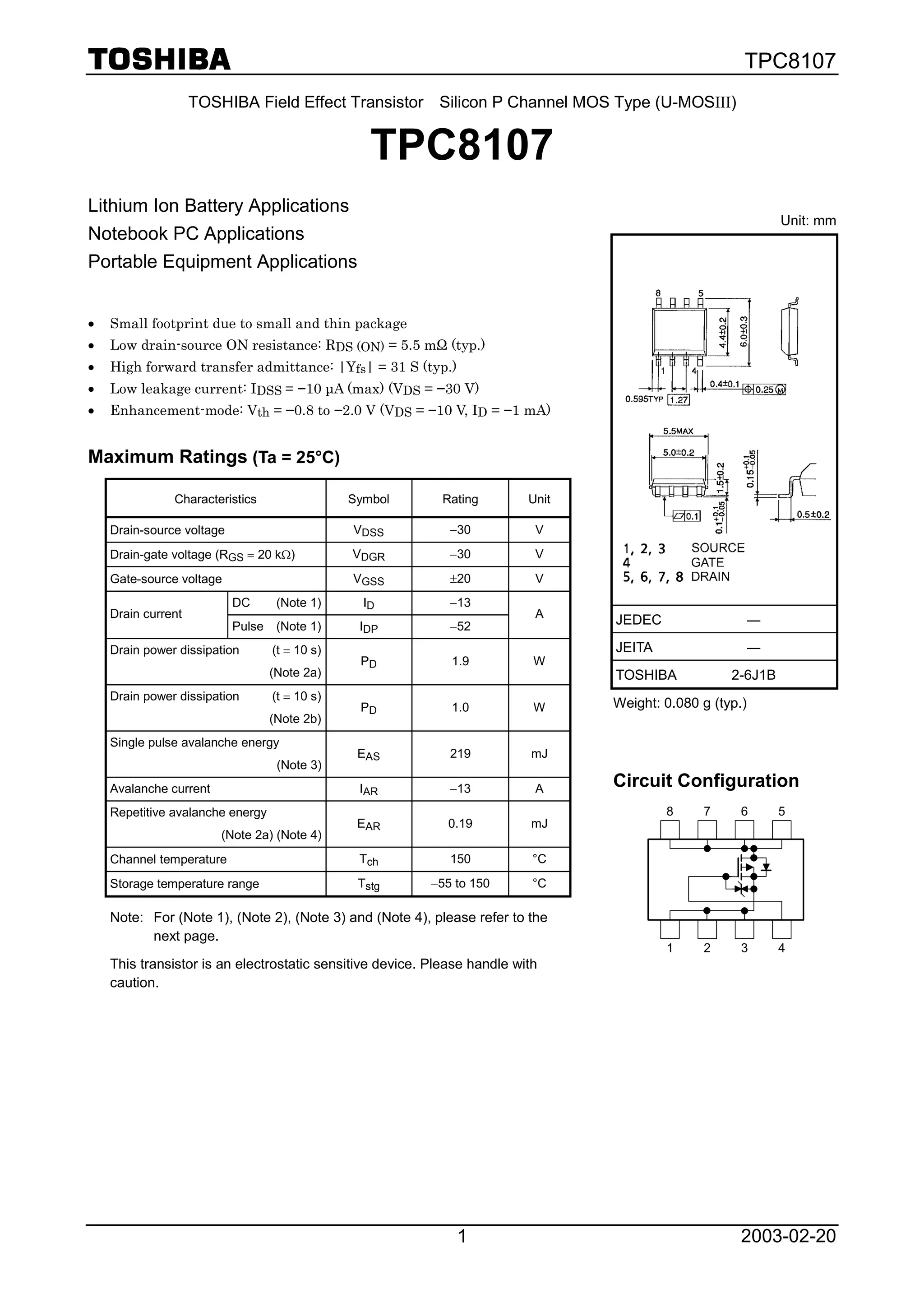 thumbnail image 2 of 10PCS/LOT TPC8107 SOP-8 In Stock | UK 2 of 13